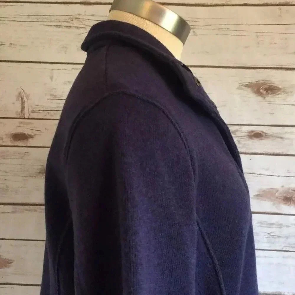 LANDSEND Women Long Sleeve Zip-Up Collared Blue Jacket Size 10/12 M/P - Picture 3 of 12